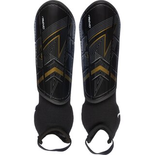 Avento® Avento - Scheenbeschermers met Enkelsok - Double Tack - Zwart/Goud