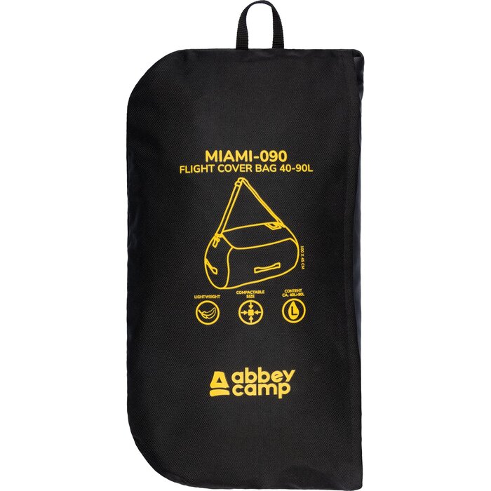 Abbey Camp® Abbey Camp – Flightbag für Rucksack – MIAMI-090 – Schwarz/Gelb