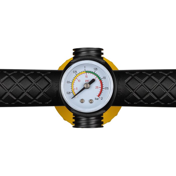 Abbey Camp® Abbey Camp – Hochdruck-Handpumpe – Einfach-/Doppelwirkung – PERTH-1800 – Schwarz/Gelb