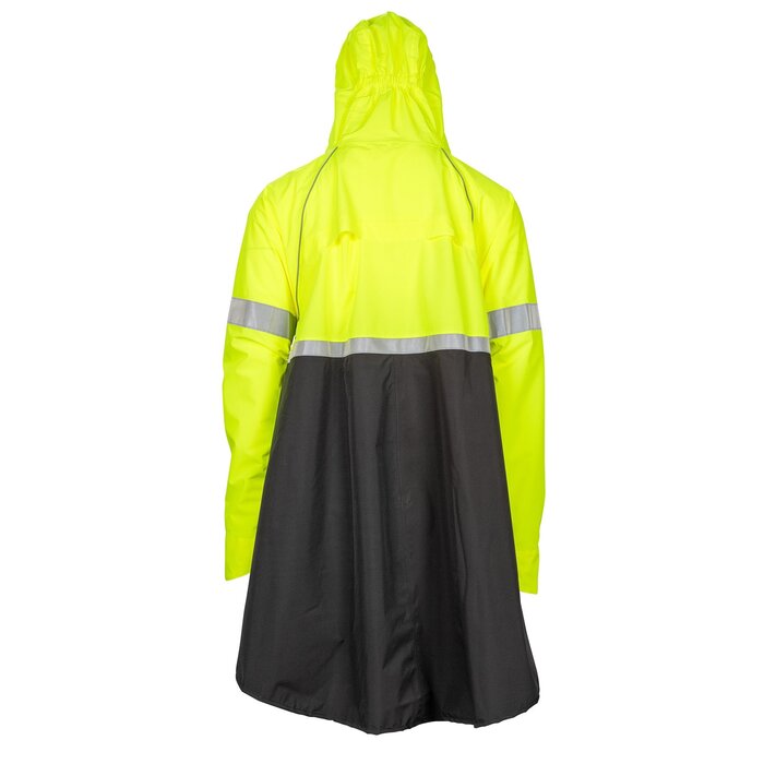 Ralka Ralka - Poncho de pluie Extra Visibilty - Cyclisme - Noir/Jaune fluo
