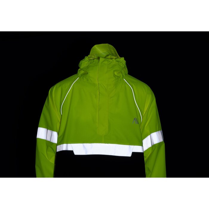 Ralka Ralka - Regenponcho Extra Visibilty - Cycling - Zwart/Fluorgeel