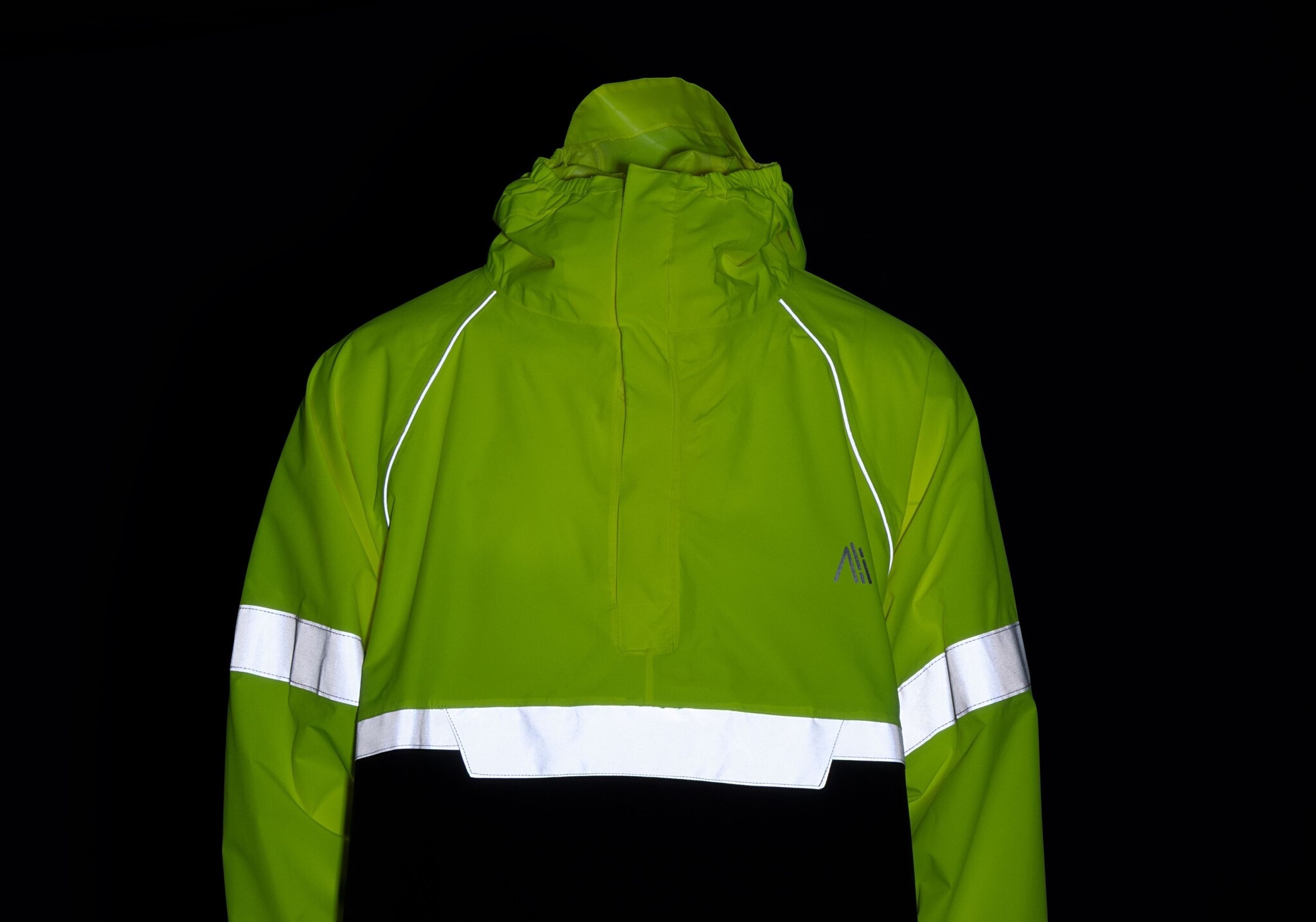 Ralka Ralka - Poncho de pluie Extra Visibilty - Cyclisme - Noir/Jaune fluo