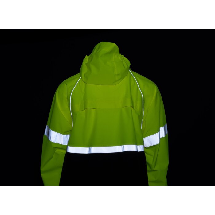 Ralka Ralka - Regenponcho Extra Visibilty - Cycling - Zwart/Fluorgeel