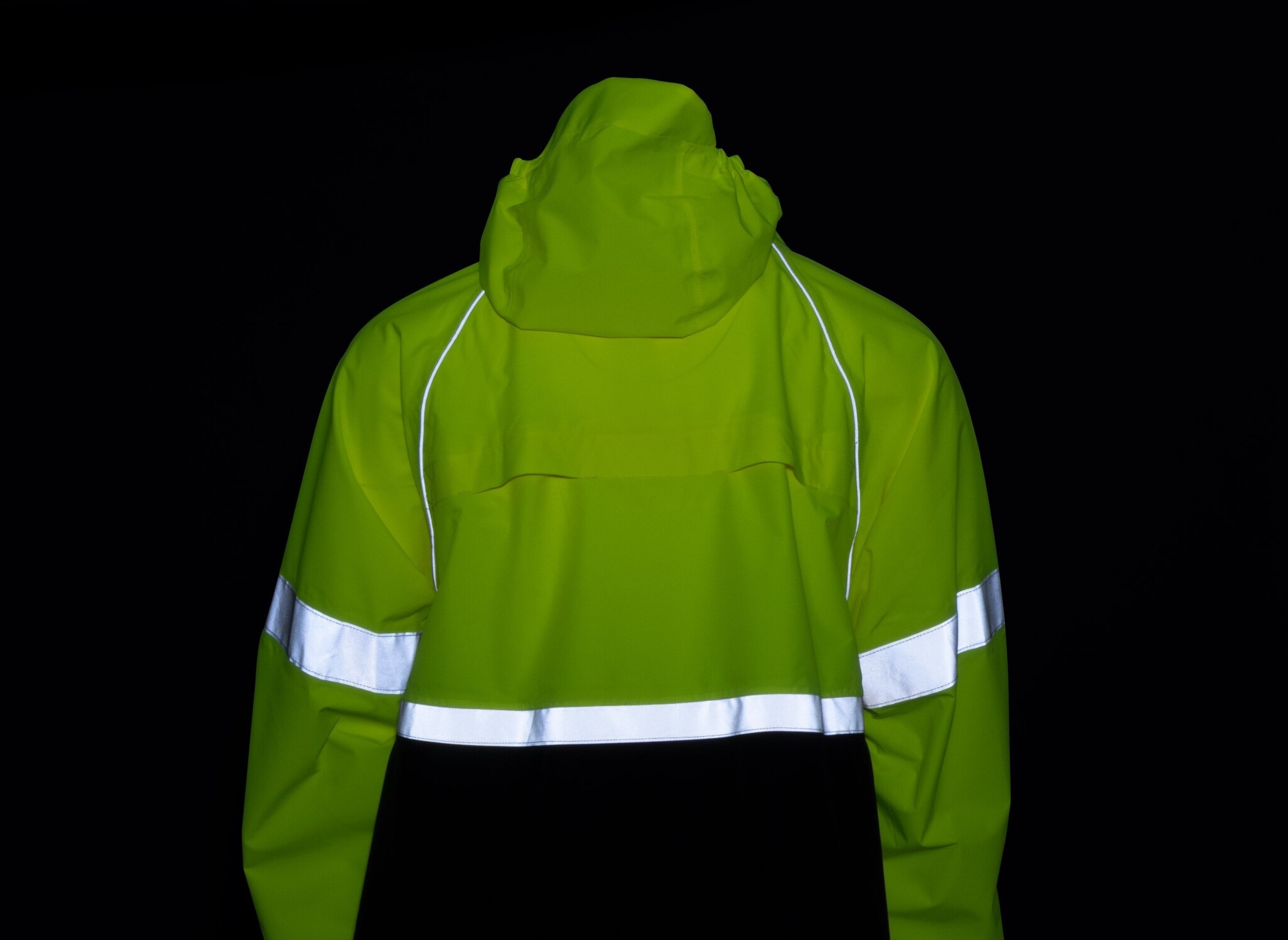 Ralka Ralka - Poncho de pluie Extra Visibilty - Cyclisme - Noir/Jaune fluo