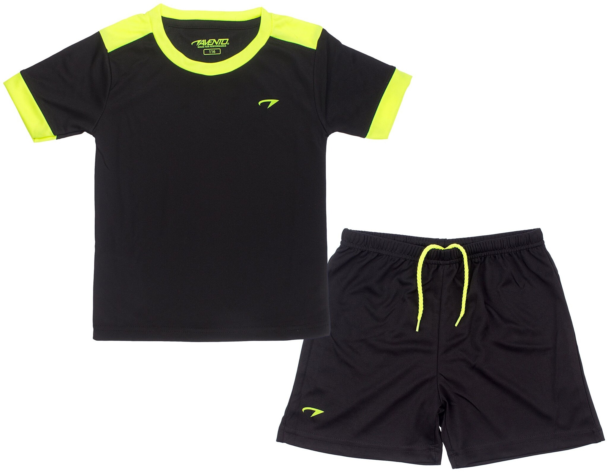 Avento® Avento - Set de sport Madrid - Junior - Noir/Jaune fluo