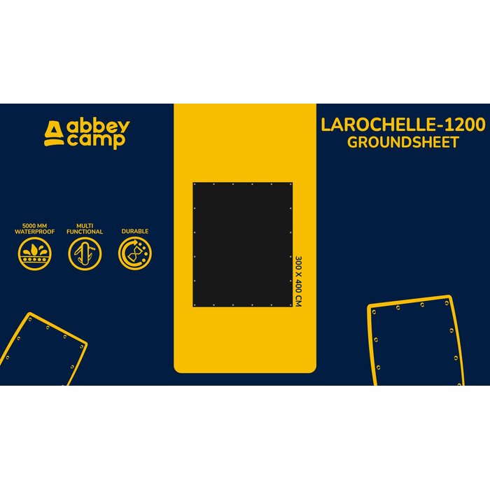Abbey Camp® Abbey Camp - Groundsheet - 400 x 300 cm - LAROCHELLE-1200 - Black