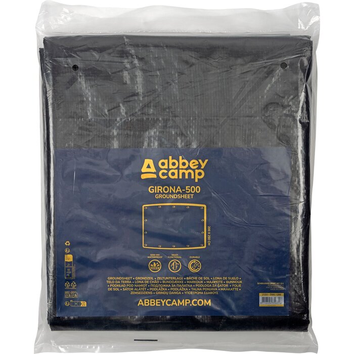 Abbey Camp® Abbey Camp - Groundsheet - 250 x 200 cm - GIRONA-500 - Black