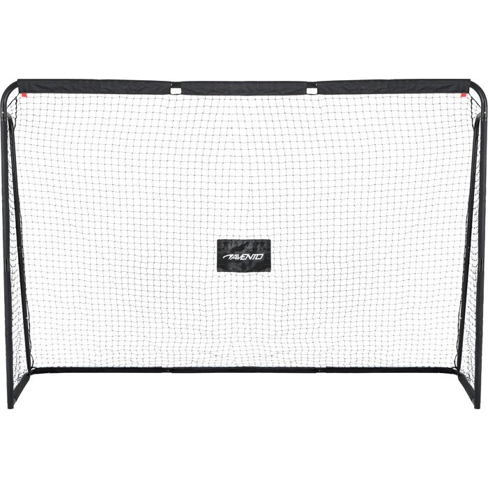 Avento® Avento - Voetbaldoel Staal met Target Scherm - 300 x 200 x 91.5 cm - Zwart