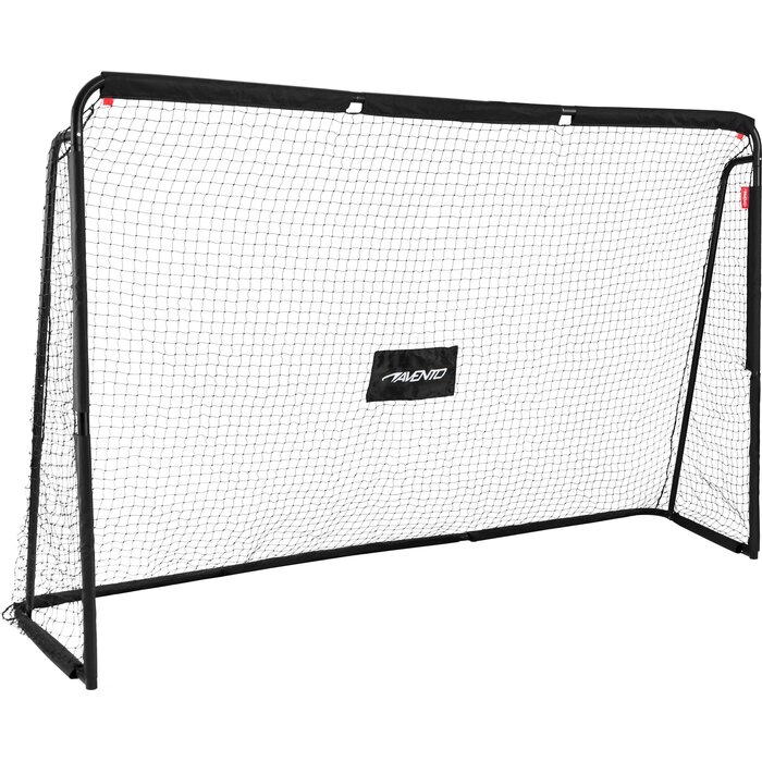 Avento® Avento - Voetbaldoel Staal met Target Scherm - 300 x 200 x 91.5 cm - Zwart