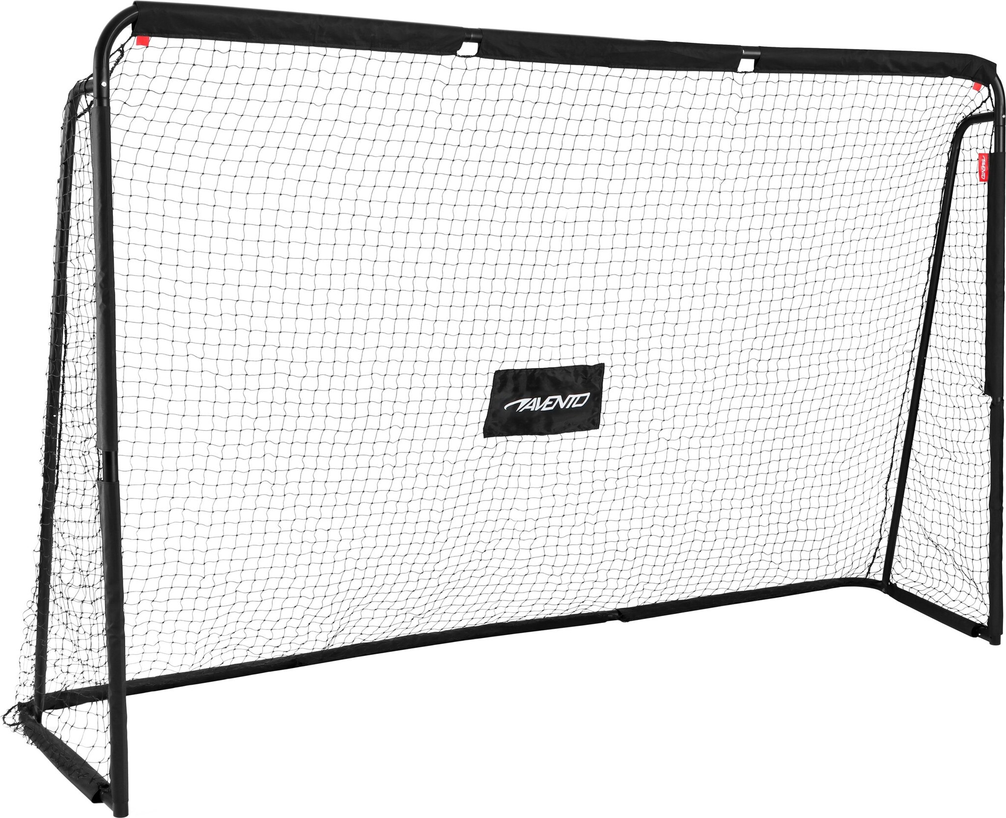 Avento® Avento - Fußballtor aus Stahl mit Zielscheibe - 300 x 200 x 91,5 cm - Schwarz