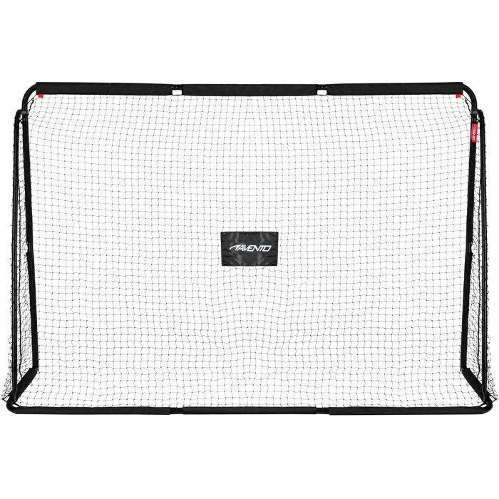 Avento® Avento - Fußballtor aus Stahl mit Zielscheibe - 300 x 200 x 91,5 cm - Schwarz