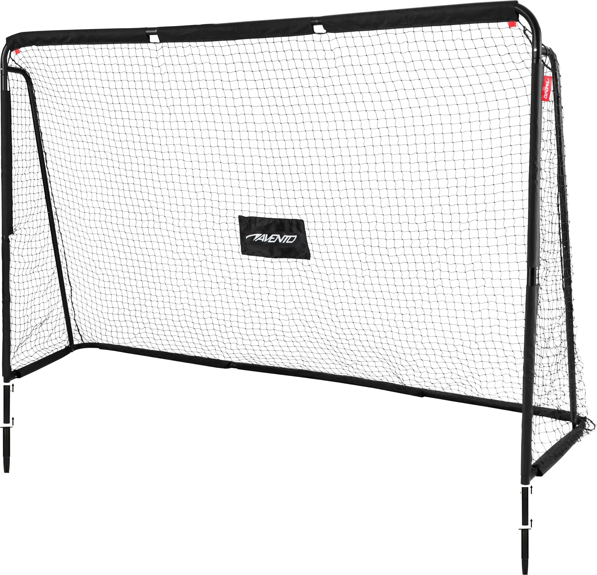 Avento® Avento - Fußballtor aus Stahl mit Zielscheibe - 300 x 200 x 91,5 cm - Schwarz