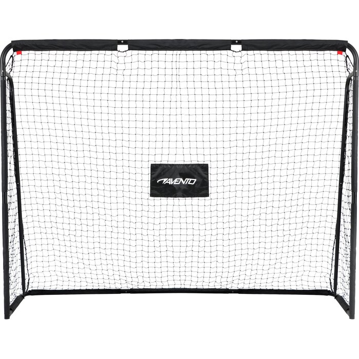 Avento® Avento - Steel Soccer Goal with Target Screen - 220x170x76cm - Black