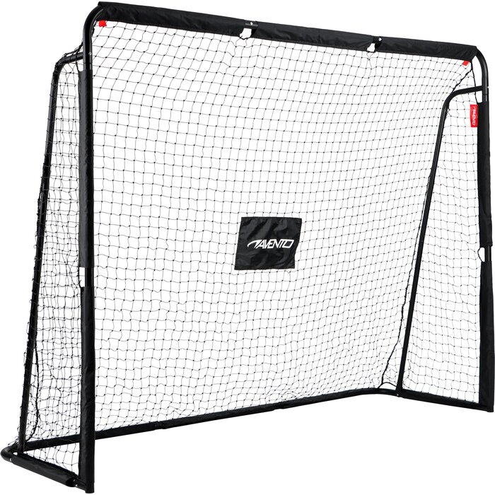 Avento® Avento - Fußballtor aus Stahl mit Zielscheibe - 220 x 170 x 76 cm - Schwarz
