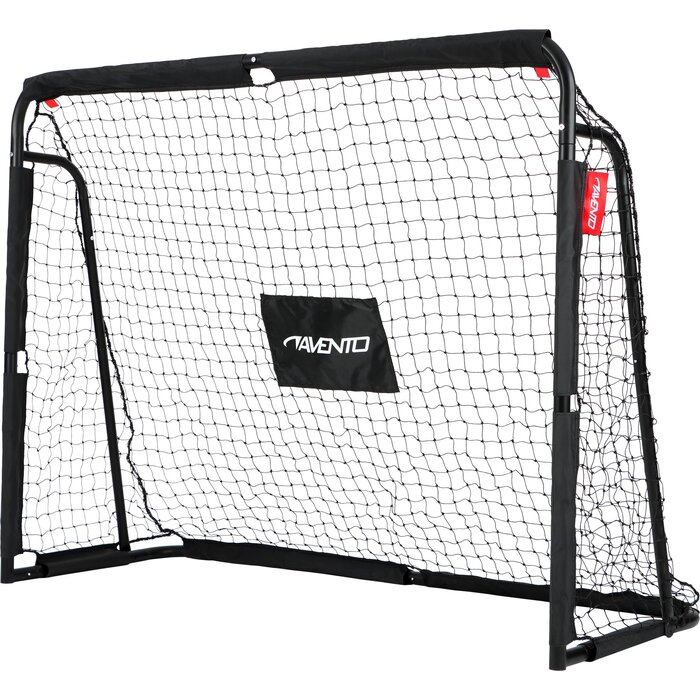 Avento® Avento - Fußballtor aus Stahl mit Zielscheibe - 160 x 120 x 60 - Schwarz