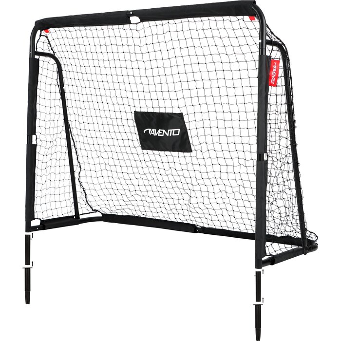 Avento® Avento - Voetbaldoel Staal met Targetscherm - 160x120x60 - Zwart