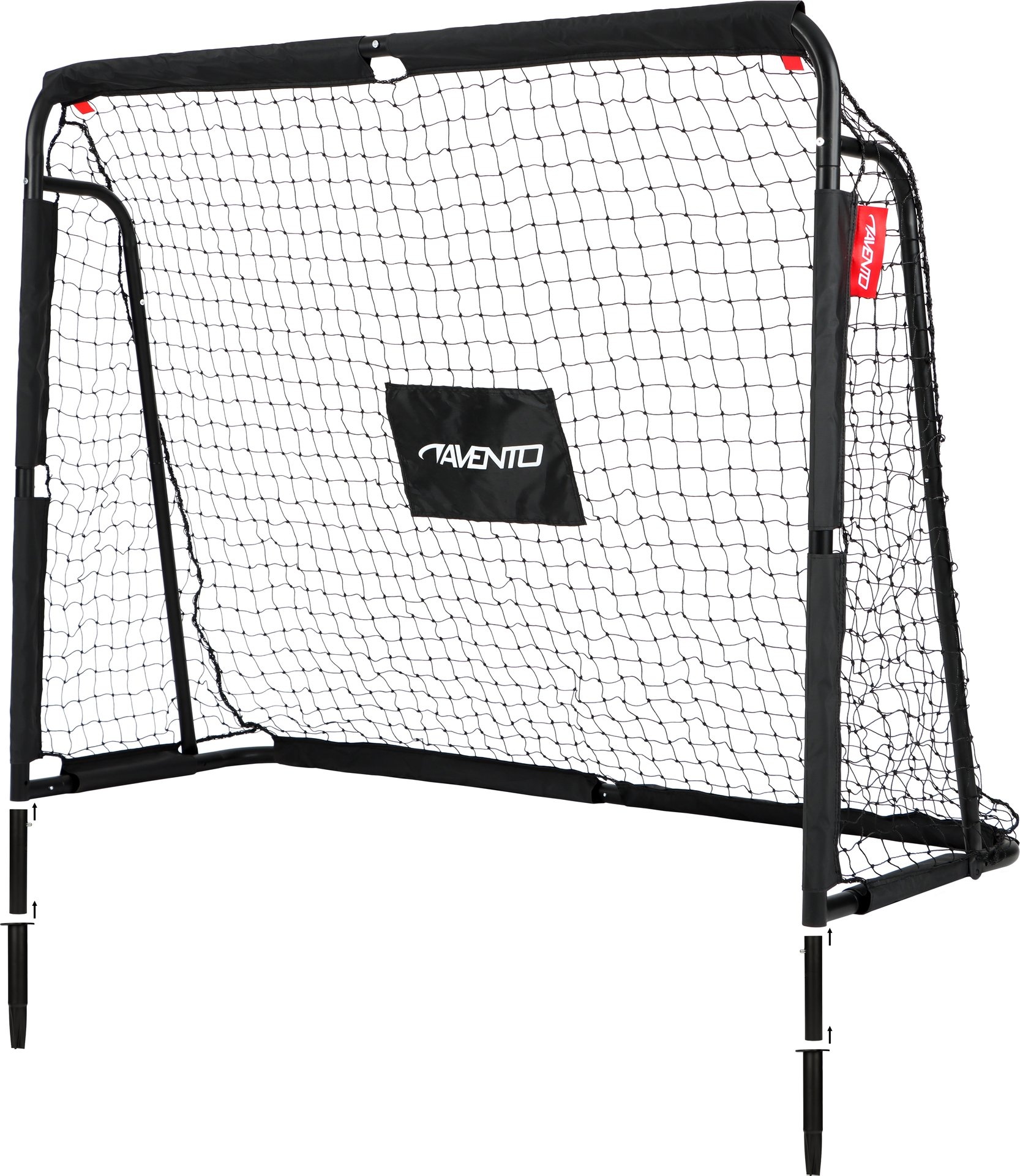 Avento® Avento - Voetbaldoel Staal met Targetscherm - 160x120x60 - Zwart