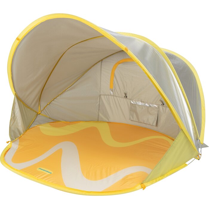 Waimea® Waimea - Pop-Up Reflective Beach Tent - 130x100cm - Totoka - Silver/Ochre Yellow