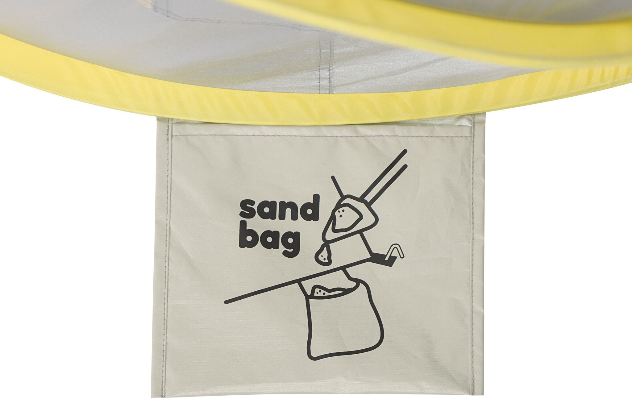 Waimea® Waimea - Parasol de plage Pop-Up Reflective - 130 x 100 cm - Totoka - Argent/Jaune ocre