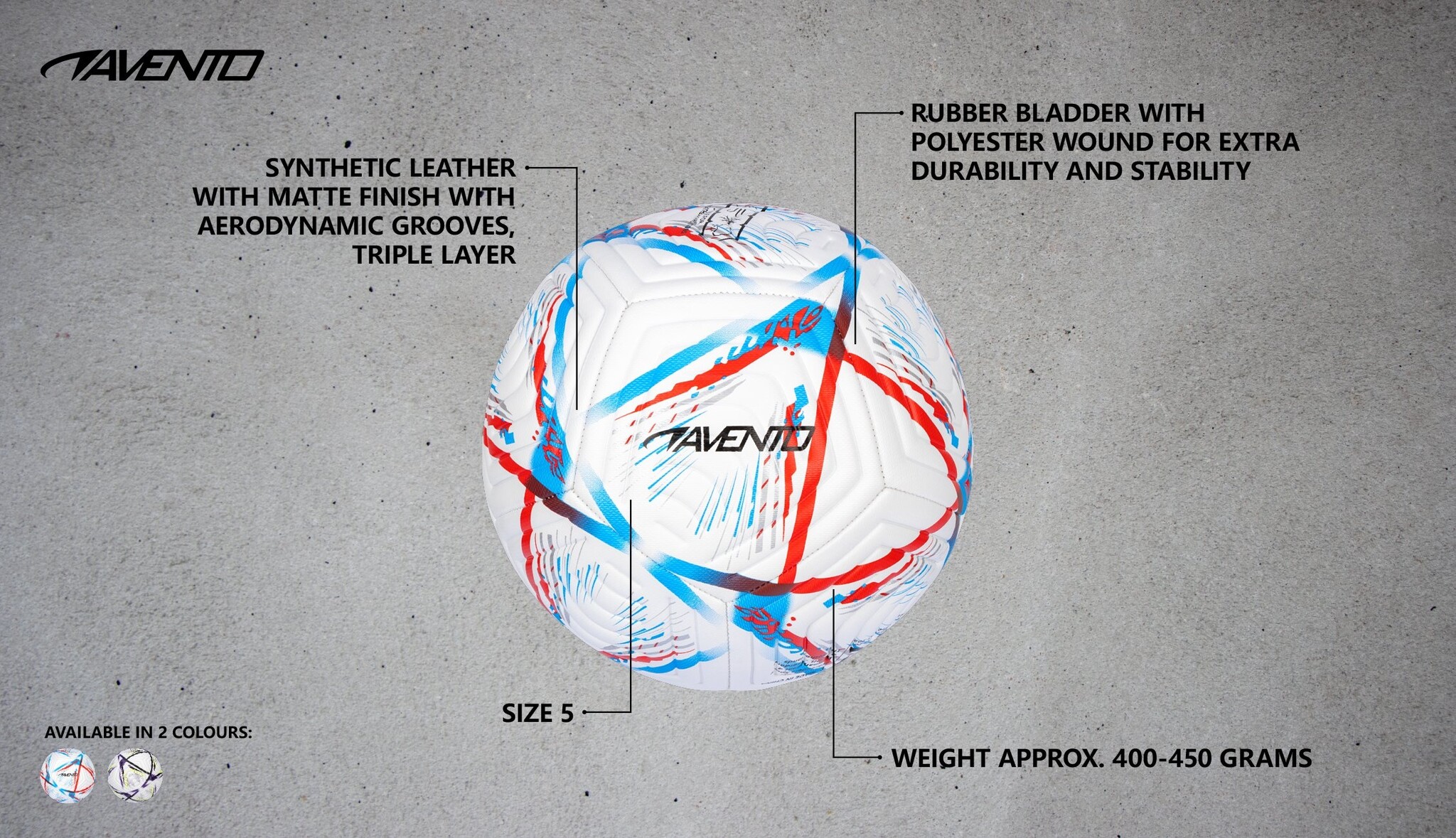 Avento® Avento - Football - Star-Blazer - Blanc/Bleu