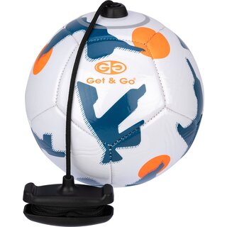 Get & Go® Get & Go - Ballon d'entraînement au football avec cordon - Counter Strike - Blanc/Bleu