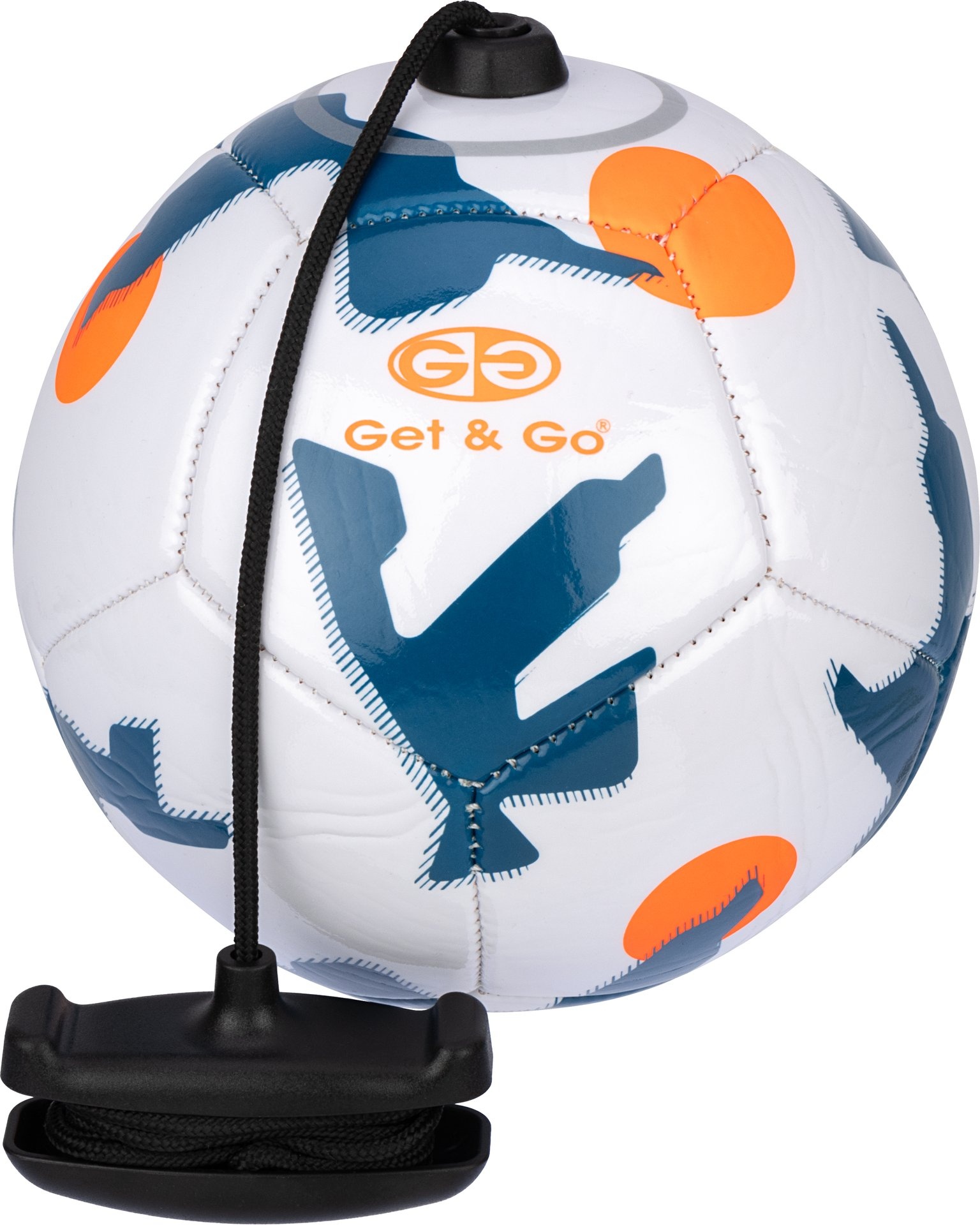 Get & Go® Get & Go - Soccer Skills Ball with Rope - Counter Strike - White/Blue