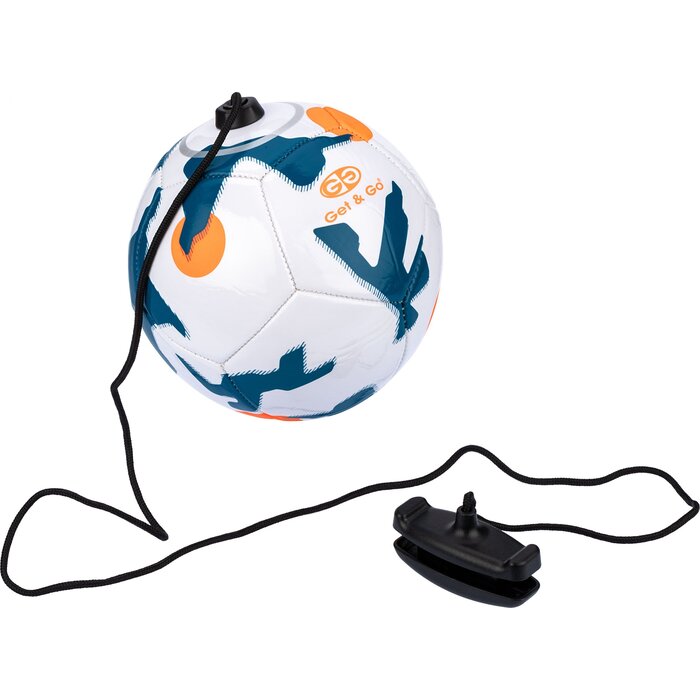 Get & Go® Get & Go - Ballon d'entraînement au football avec cordon - Counter Strike - Blanc/Bleu