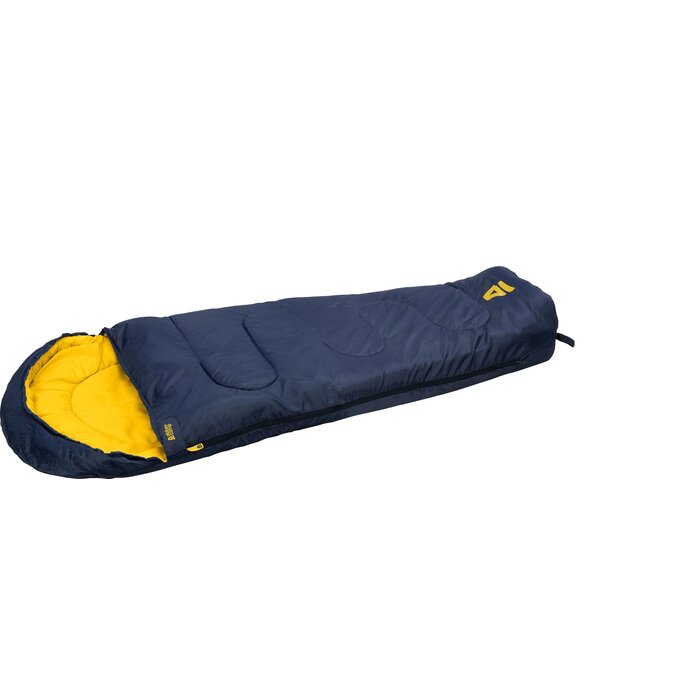 Abbey Camp® Abbey Camp - Sac de couchage momie - Enfants - ATACAMA-05 - Bleu marine/Jaune