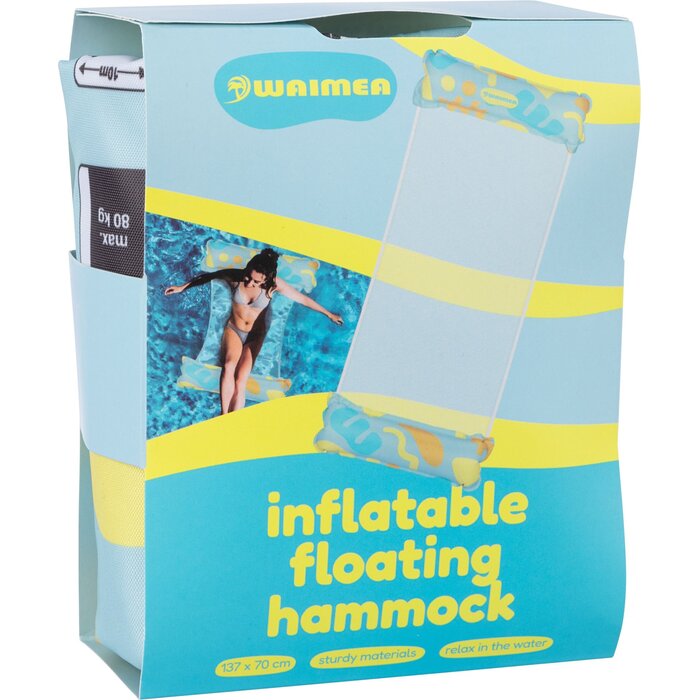 Waimea® Waimea - Inflatable Water Hammock - 137x70 cm - Iokua - Light Blue/Aqua