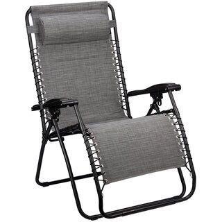 Abbey Camp® Abbey Camp - Chaise - Chaise longue avec rembourrage XXL - Gris/Gris foncé