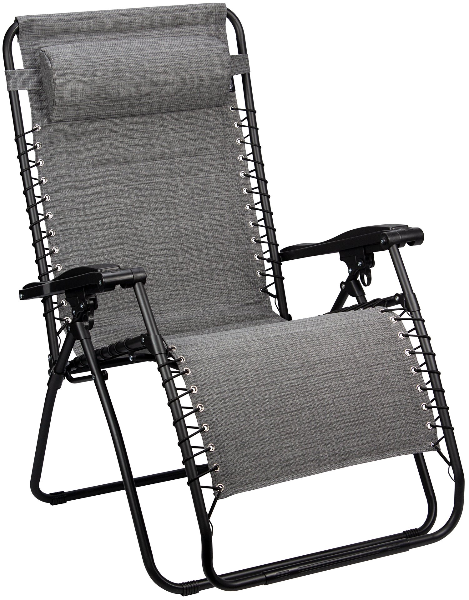 Abbey Camp® Abbey Camp - Chaise - Chaise longue avec rembourrage XXL - Gris/Gris foncé