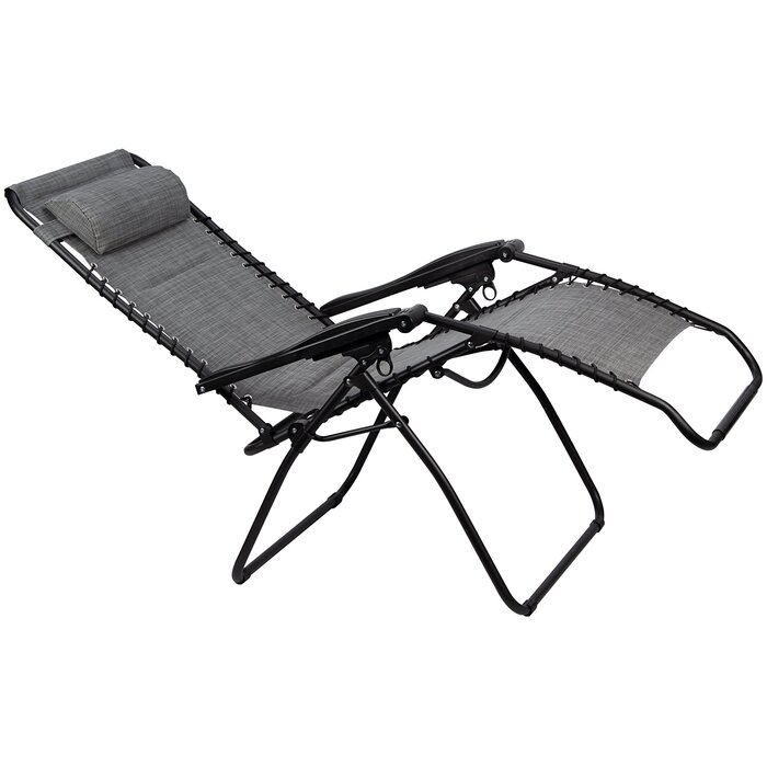 Abbey Camp® Abbey Camp - Chair - Chaise Longue Padding XXL - Gray/Dark Gray