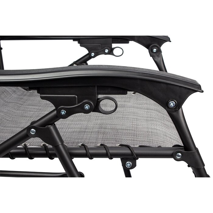 Abbey Camp® Abbey Camp - Chaise - Chaise longue avec rembourrage XXL - Gris/Gris foncé