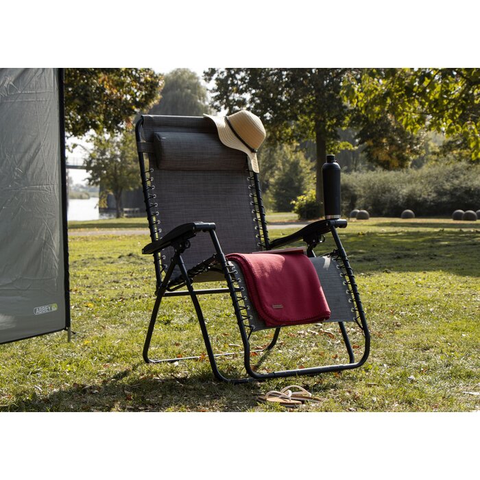 Abbey Camp® Abbey Camp – Stuhl – Chaise Longue Padding XXL – Grau/Dunkelgrau