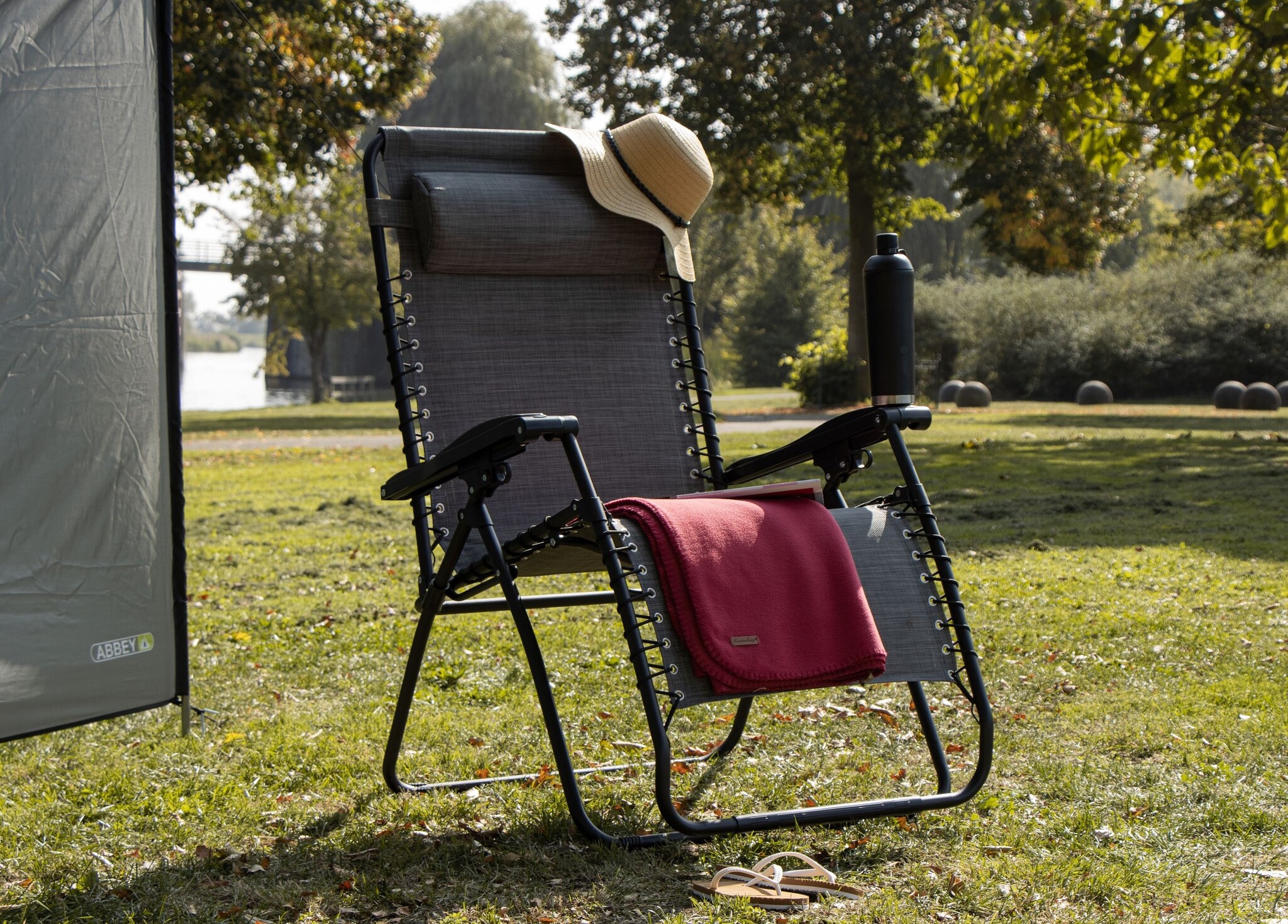 Abbey Camp® Abbey Camp - Chair - Chaise Longue Padding XXL - Gray/Dark Gray