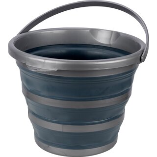 Abbey Camp® Abbey Camp - Seau pliable - 10 litres - BLED-010 - Gris/Anthracite