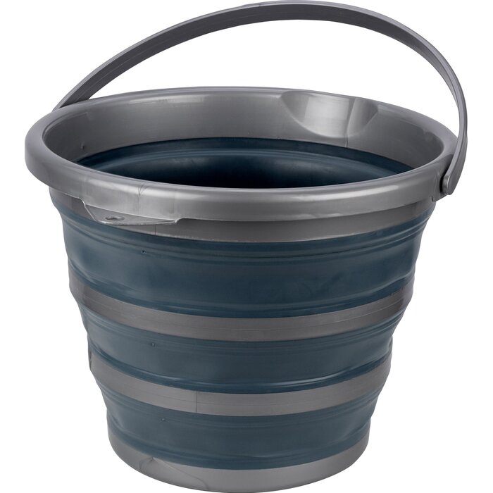 Abbey Camp® Abbey Camp – Faltbarer Eimer – 10 Liter – BLED-010 – Grau/Anthrazit