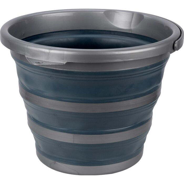 Abbey Camp® Abbey Camp - Seau pliable - 10 litres - BLED-010 - Gris/Anthracite