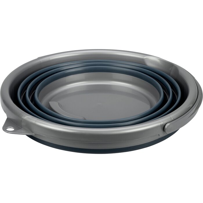 Abbey Camp® Abbey Camp - Seau pliable - 10 litres - BLED-010 - Gris/Anthracite
