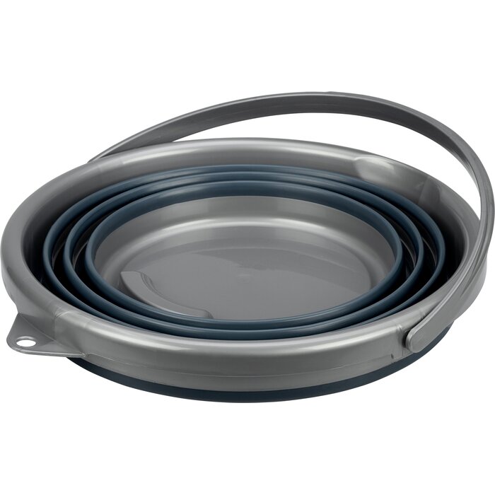 Abbey Camp® Abbey Camp - Seau pliable - 10 litres - BLED-010 - Gris/Anthracite