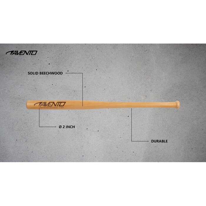 Avento® Avento - Honkbalknuppel Hout - 78 cm - Bruin