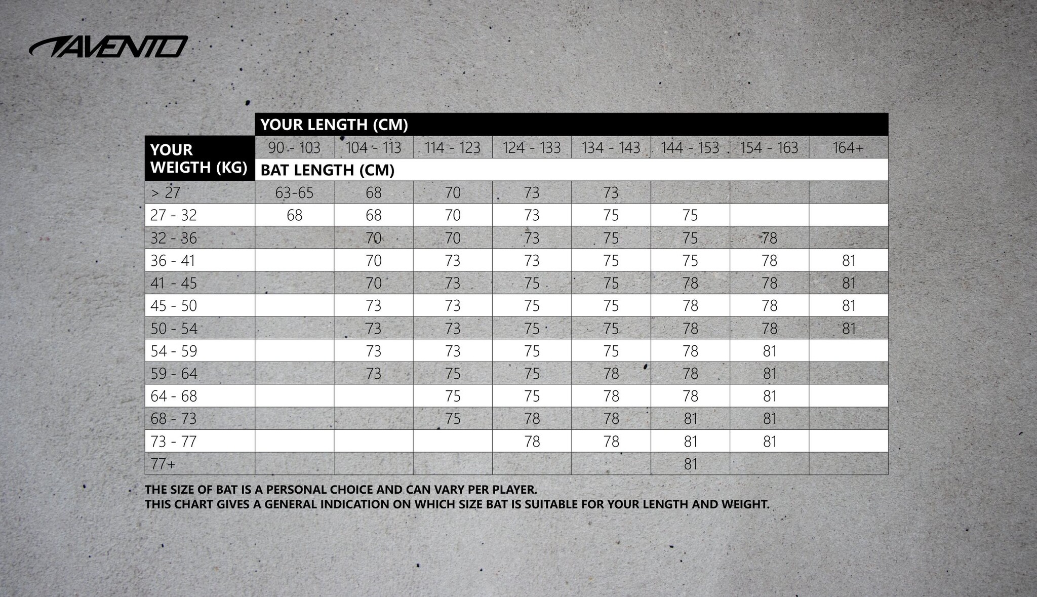 Avento® Avento – Baseballschläger aus Holz – 78 cm – Braun