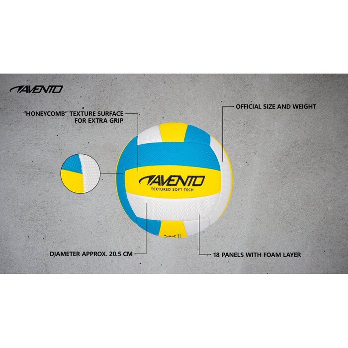 Avento® Avento – Beach Volleyball – Grid Smash – Blue/Yellow