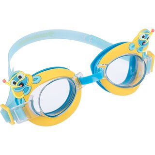 Waimea® Waimea - Cartoon Kids Swimming Goggles - Moko - Aqua/Ochre Yellow