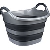 Abbey Camp® Abbey Camp - Foldable Laundry Basket - OHRID-050 - Anthracite/Gray