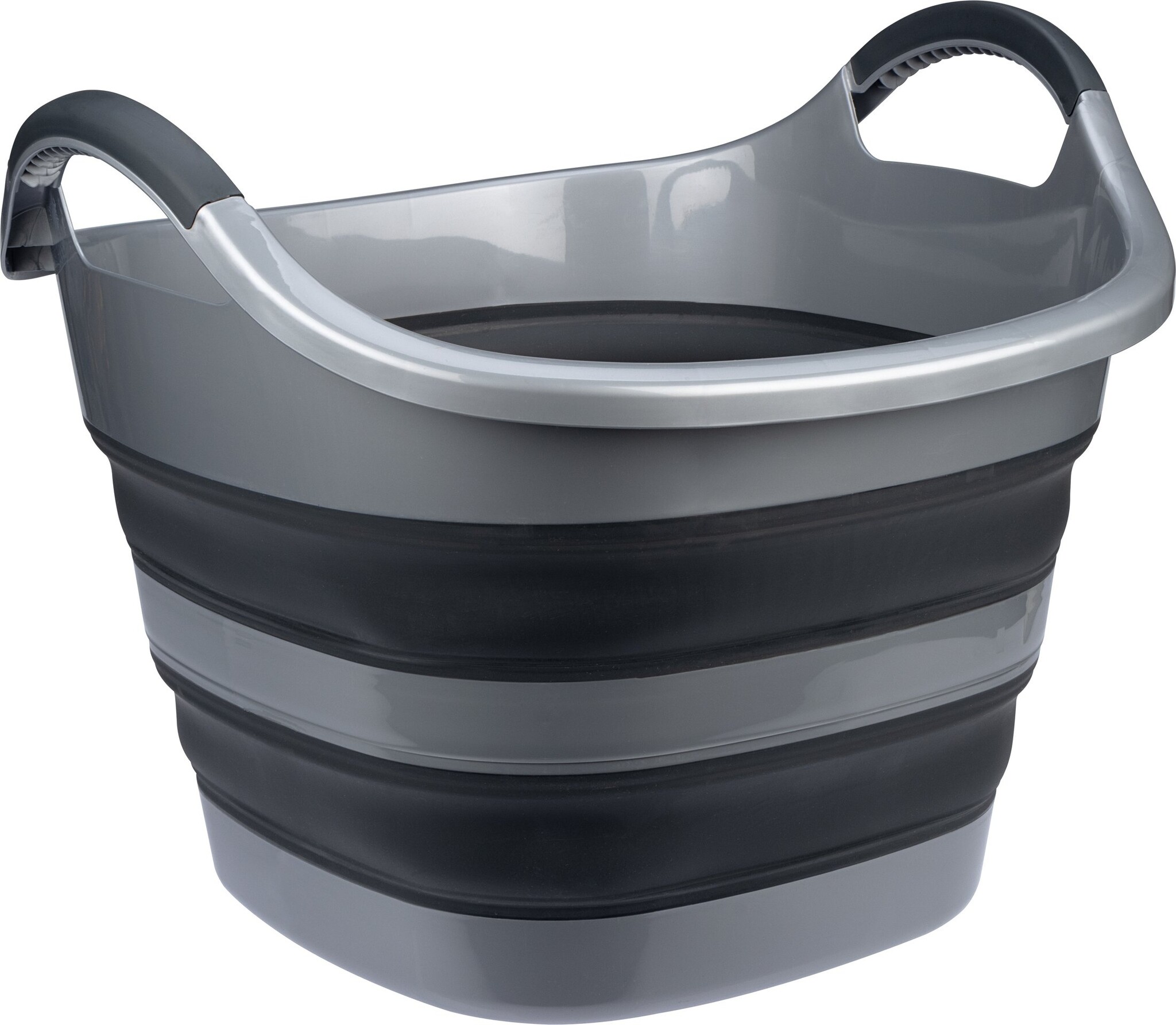 Abbey Camp® Abbey Camp - Foldable Laundry Basket - OHRID-050 - Anthracite/Gray