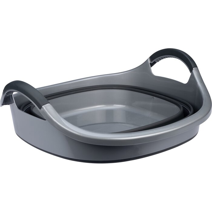 Abbey Camp® Abbey Camp - Foldable Laundry Basket - OHRID-050 - Anthracite/Gray