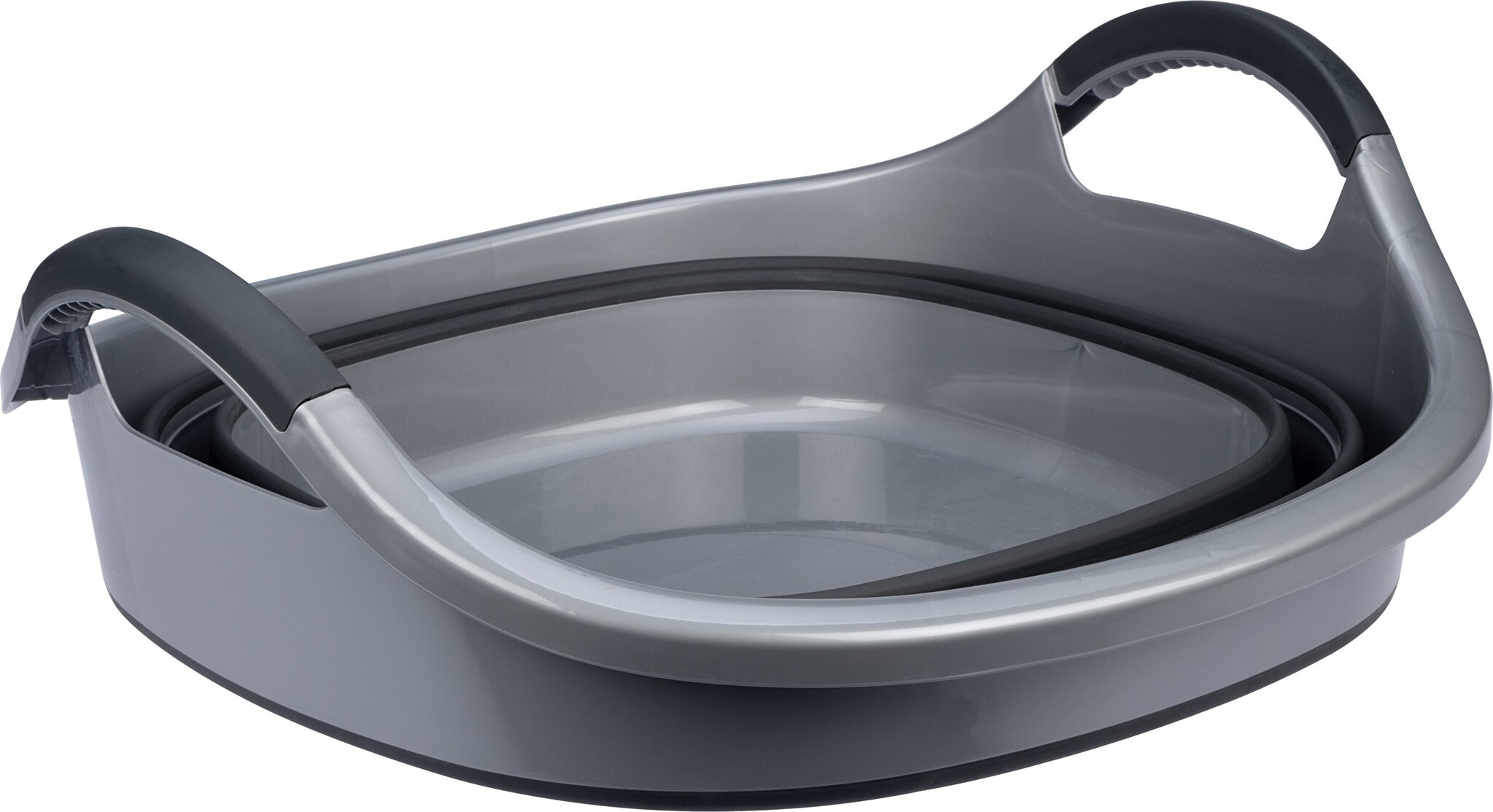 Abbey Camp® Abbey Camp – Faltbarer Wäschekorb – OHRID-050 – Anthrazit/Grau