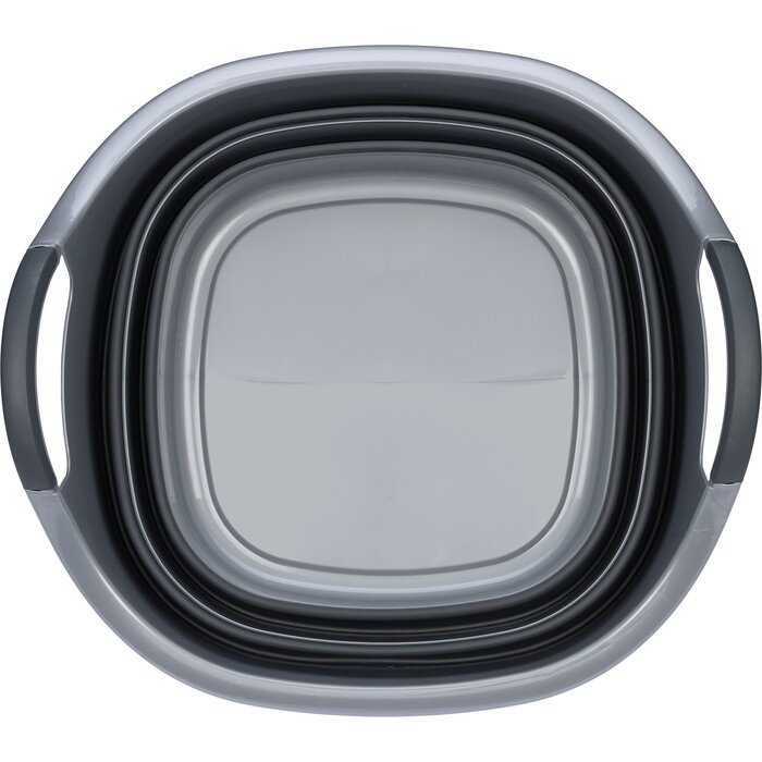 Abbey Camp® Abbey Camp - Foldable Laundry Basket - OHRID-050 - Anthracite/Gray