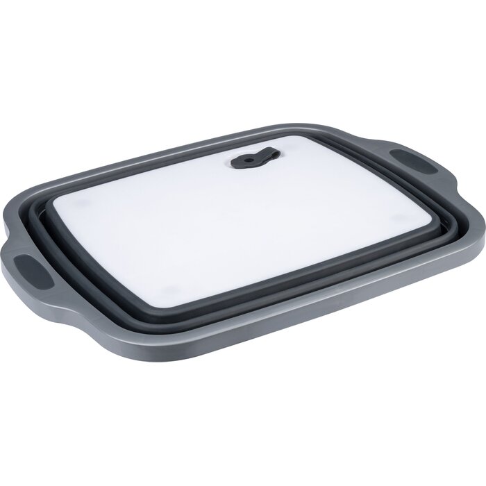 Abbey Camp® Abbey Camp – 2-in-1-Schneidebrett/Schüssel, zusammenklappbar – MORCOTE-008 – Anthrazit/Grau